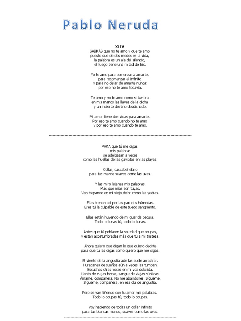 Pablo Neruda Pdf Ocio