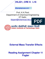 CLL 222/CHL221, CRE II: L16: Prof. K.K.Pant Department of Chemical Engineering IIT Delhi