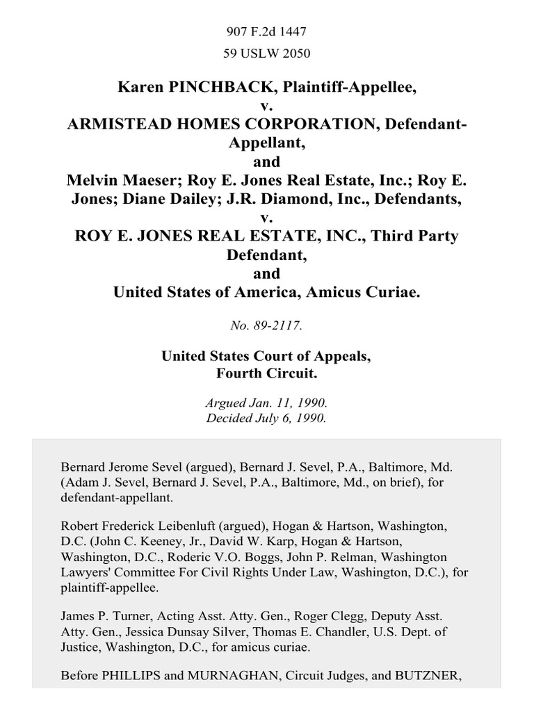 United States Court of Appeals, Fourth Circuit PDF Housing