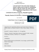 United States v. Timothy Patrick O'COnnell, 940 F.2d 653, 4th Cir. (1991)