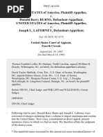 United States v. Donald Berry Burns, United States of America v. Joseph L. Laforney, 990 F.2d 1426, 4th Cir. (1993)