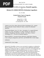 United States v. Richard M. Hirschfeld, 964 F.2d 318, 4th Cir. (1992)