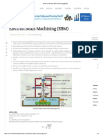 Notes On Electron Beam Machining (EBM)