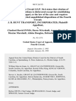 J. B. Hunt Transport, Incorporated v. Clasford David Innis Dawn Marshall Aaron Marshall Maxine Marshall Alisha Douglas, 985 F.2d 553, 4th Cir. (1993)