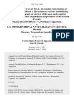 Nikolai Ogorodnikov v. U.S. Immigration & Naturalization Service, District Director, 995 F.2d 1063, 4th Cir. (1993)