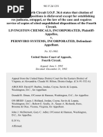 Livingston Chemicals, Incorporated v. Permviro Systems, Incorporated, 981 F.2d 1251, 4th Cir. (1992)