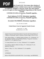 United States v. Paul Alphonso Payne, United States of America v. Jeremiah Chambers, 19 F.3d 1431, 4th Cir. (1994)