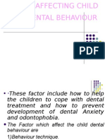 Factor Affecting Child Dental Behaviour Pedo