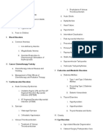 List of Conditions: Alterations in Body Temperature