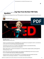 Inc - 11 Public Speaking Tips From the Best TED Talks Speakers