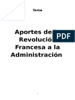 Aportes de la Revolucion Francesa a la Administracion