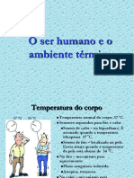 O equilíbrio térmico do corpo humano e os fatores que influenciam a sensação de conforto