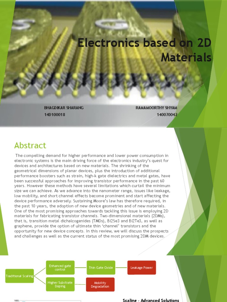 Electronics Based On 2D Materials | PDF | Field Effect Transistor