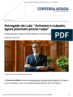 Advogado de Lula_ “Acharam o Culpado, Agora Precisam Provar Culpa” — Conversa Afiada