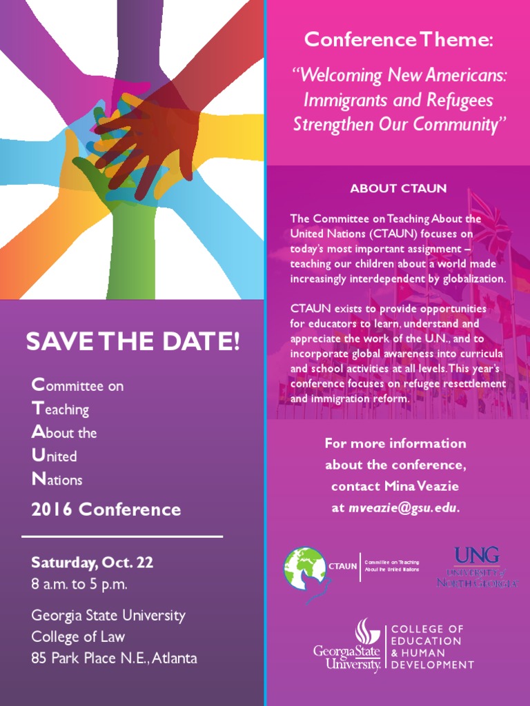 Ctaun Conference 2016 Save The Date Flyer | PDF | Politics | Wellness