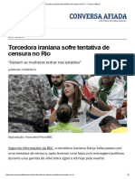 Torcedora Iraniana Sofre Tentativa de Censura No Rio - Conversa Afiada