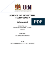 Report Double Seamer Experiment