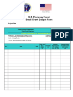 U.S. Embassy Hanoi Small Grant Budget Form: Project Title