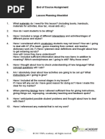 Download Lesson Planning Checklist and How This Assignment Will Be Graded by hhuynh SN321174294 doc pdf