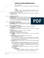 Introduction to Clinical Parasitology - Study of Parasites & Their Life Cycles