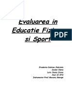 Evaluarea in Educatie Fizica Si Sport