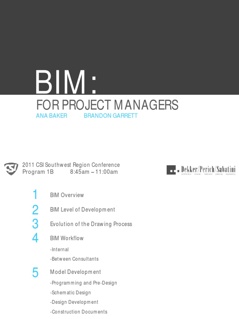 BIM Management for Project Leaders | PDF | Building Information ...