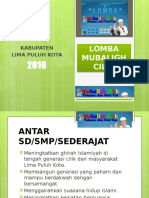 Lomba Mubaligh Cilik Lima Puluh Kota - Draft