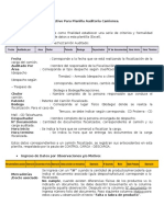 Instructivo para Planilla Auditoria Camiones