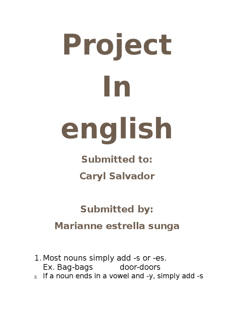 English Noun Pluralization Rules | PDF | Language Arts & Discipline