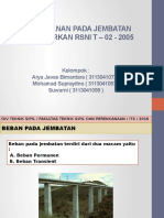 Tugas Pembebanan Jembatan - d4 Teknik Sipil Kelas b - Kelompok Mohamad Suprayitno