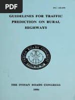 IRC 108 - Guidelines Traffic Prediction On Rural Highways 1996 PDF