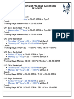 2016-2017 NIST Falcons 1st Season Try-Outs - Revised 15 Aug 2016