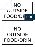 No Outside Food