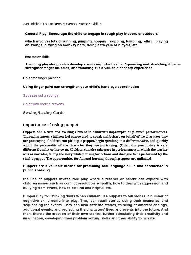 Surprising Ways To Use Gross Motor Skills Activities For Peak Performance - dssmdfs