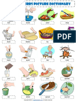 Cooking Verbs Esl Picture Dictionary Worksheet