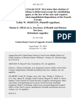 Teddy W. Morton v. Donna E. Shalala, Secretary of Health and Human Services, 39 F.3d 1177, 4th Cir. (1994)