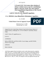 Ardi D. Nolon, III v. C.L. Meeks Joan Blanchard, 977 F.2d 573, 4th Cir. (1992)