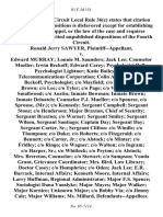 Ronald Jerry Sawyer v. Edward Murray Lonnie M. Saunders Jack Lee Counselor Mueller Irwin Beckoff Edward Carey Psychologist Delk Psychologist Lightner Katie Bailey MCI Telecommunications Corporation Colin Anglicker Mr. Beckoff, Psychologist C/o Mayfield C/o Joyner C/o Brown C/o Lee C/o Tyler C/o Page C/o Valentine C/o Smallwood C/o Austin Inmate Bowman Inmate Brown Inmate Deloatch Counselor P.J. Mueller C/o Spourse, C/o Sprouse, (Mr.) C/o Kennedy Sergeant Campbell Sergeant Stone C/o Henderson Major Braxton, Chief of Security Sergeant Braxton C/o Warner Sergeant Smiley Sergeant Wilson, Sergeant Santiago Captain Day Sergeant Day Sergeant Carter, Sr. Sergeant Clifton: C/o Windle C/o Thompson C/o Duke C/o Roberts C/o Fitzgerald C/o Bennett C/o Carter, Jr. C/o Alstock C/o Minter C/o Fridley C/o Ringo C/o Wagner C/o Walton C/o Ingram C/o Harper, Sr. S/o Whitlock C/o Peyton C/o Alstock Mrs. Brereton, Counselor C/o Stewart C/o Sampson Vonda Grant, Grievance Coordinator Mrs. Bird, Law Library Do