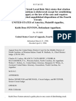 United States v. Keith Doss Fenton, 81 F.3d 152, 4th Cir. (1996)