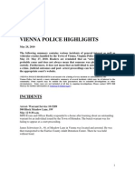 Vienna Police Highlights: Incidents