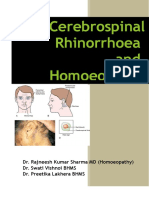 Cerebrospinal Rhinorrhoea and Homoeopathy