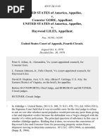 United States v. Conester Gore, United States of America v. Haywood Liles, 435 F.2d 1110, 4th Cir. (1970)