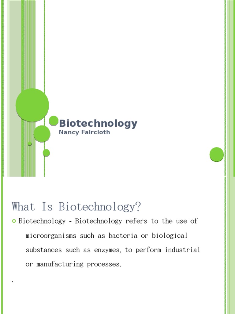 Biotechnology | PDF | Biotechnology | Life Sciences