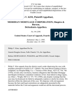 Philip Y. Kim v. Meridian Mortgage Corporation Shapiro & Burson, 57 F.3d 1066, 4th Cir. (1995)