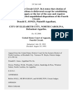 Donald E. Jones v. City of Elizabeth City, North Carolina, 2 F.3d 1149, 4th Cir. (1993)