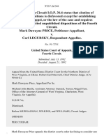 Mark Dawayne Price v. Carl Legursky, 972 F.2d 341, 4th Cir. (1992)