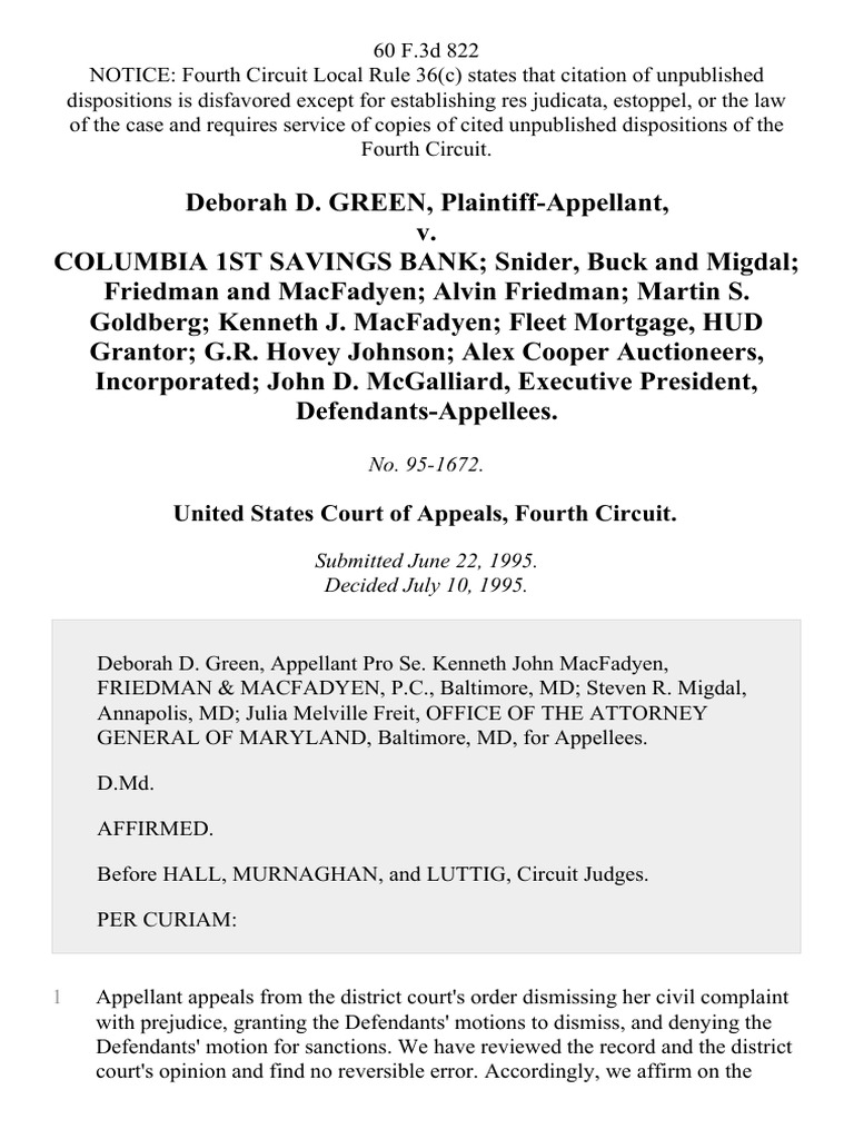 United States Court of Appeals, Fourth Circuit PDF