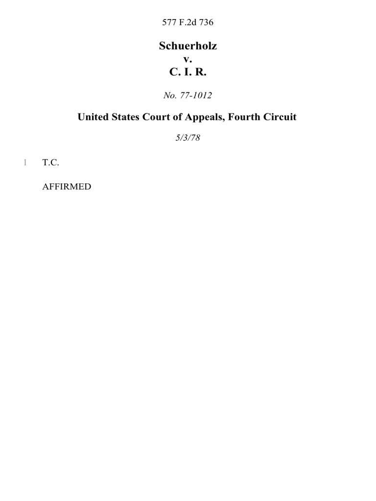 schuerholz-v-c-i-r-577-f-2d-736-4th-cir-1978-pdf