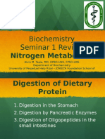 Biochemistry Seminar 1 Review: Nitrogen Metabolism