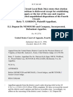 Betty T. Gordon v. E.I. Dupont de Nemours and Company, Incorporated, 81 F.3d 149, 4th Cir. (1996)